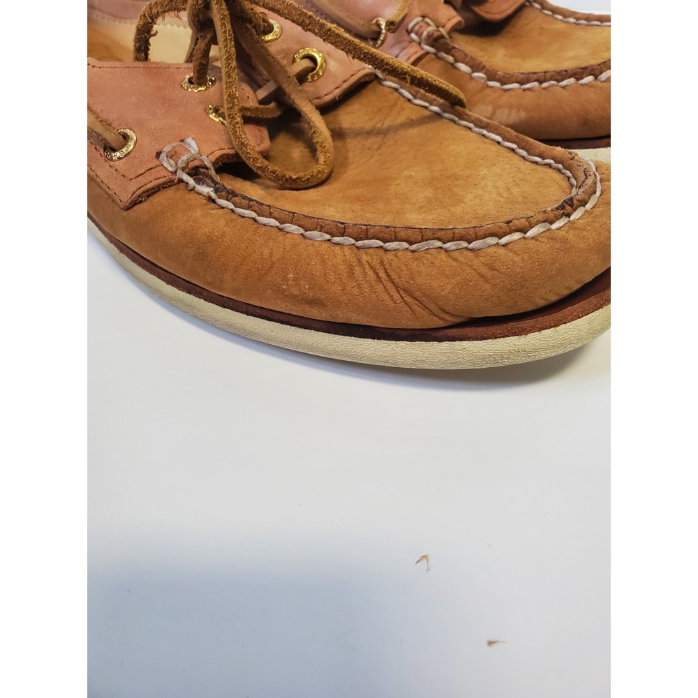 Sperry Gold Cup Boat Shoes Men's 8.5 Tan Brown Leather 2-Eye Top Sider - Picture 2 of 12
